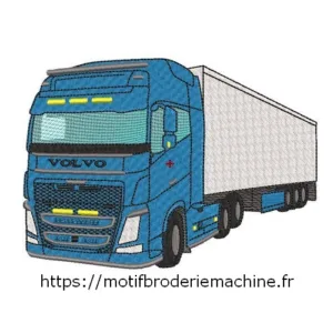 Motif broderie camion Volvo