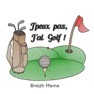 Motif broderie Golf