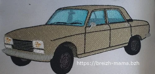 Motif broderie Peugeot 304 1