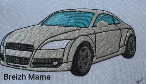 Motif broderie voiture Audi