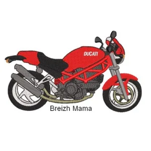 Motif broderie Moto Ducati