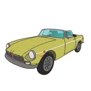Motif broderie voiture MG motor