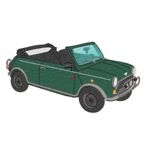 Motif broderie Mini Austin Cabriolet