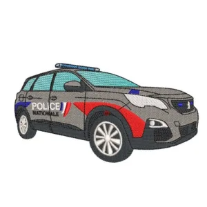 Motif broderie Peugeot 5008 Police Nationale