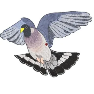 Motif broderie pigeon