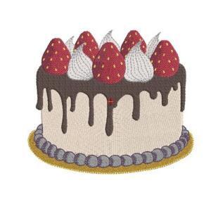 Motif broderie Gateau délicieux