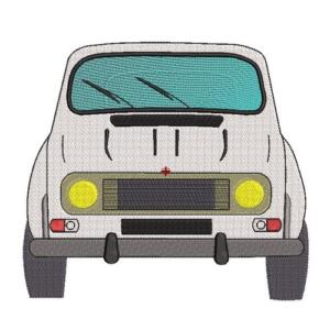 Motif broderie Voiture Renault 4L