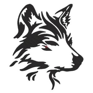 Motif broderie Loup