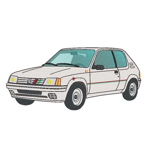 Motif broderie voiture Peugeot 205 Rallye Motif broderie voiture Peugeot 205 Rallye