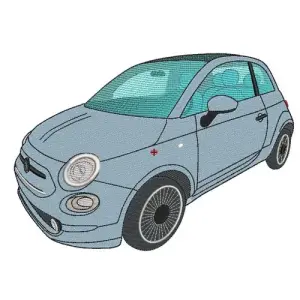 Motif broderie Fiat 500