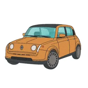 Motif broderie Renault 5 R5 électrique