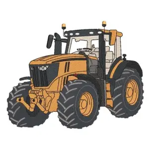 Motif broderie tracteur